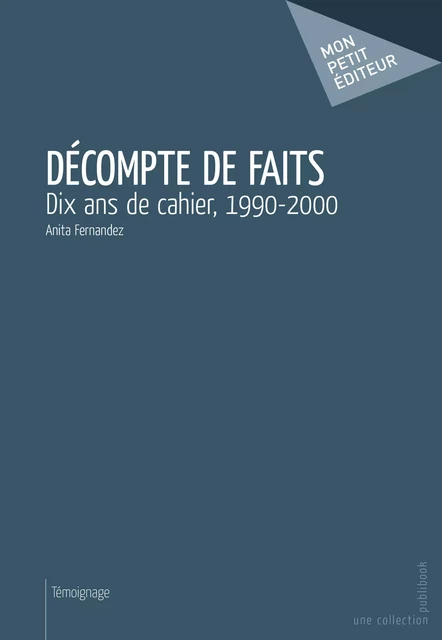 Décompte de faits - Anita Fernandez - Mon Petit Editeur