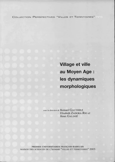 Village et ville au Moyen Âge -  - Presses universitaires François-Rabelais