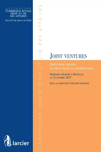 Les joint ventures -  - Éditions Larcier