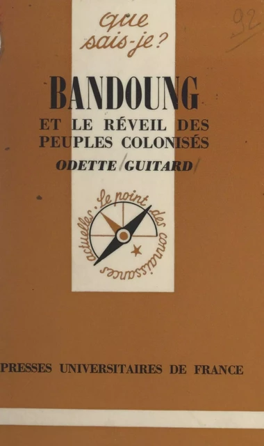 Bandoung - Odette Guitard - (Presses universitaires de France) réédition numérique FeniXX