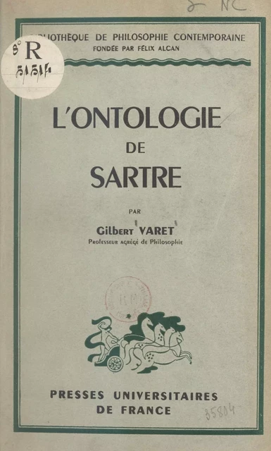 L'ontologie de Sartre - Gilbert Varet - (Presses universitaires de France) réédition numérique FeniXX