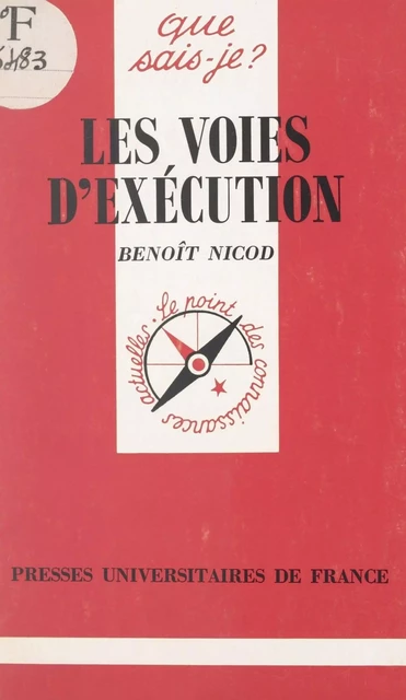 Les voies d'exécution - Benoît Nicod - (Presses universitaires de France) réédition numérique FeniXX