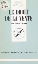 Le droit de la vente