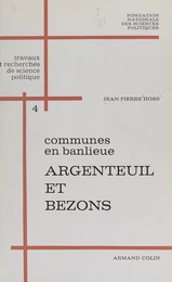 Communes en banlieue : Argenteuil et Bezons