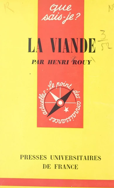 La viande - Henri Rouy - (Presses universitaires de France) réédition numérique FeniXX