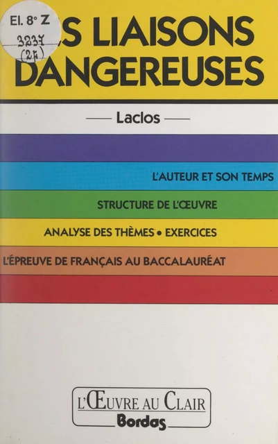 Les liaisons dangereuses, Laclos - Philippe Messière - (Bordas) réédition numérique FeniXX