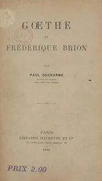 Gœthe et Frédérique Brion