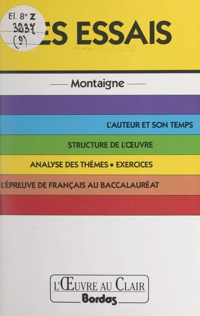 Essais, Montaigne - Christian Gambotti - (Bordas) réédition numérique FeniXX