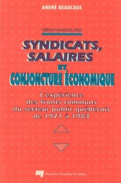 Syndicats, salaires et conjoncture économique