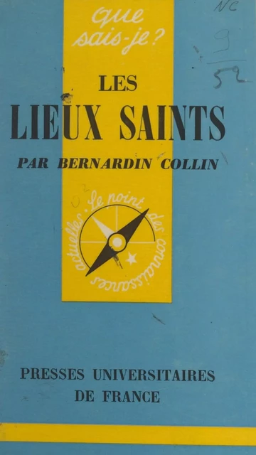 Les lieux saints - Bernardin Collin - (Presses universitaires de France) réédition numérique FeniXX