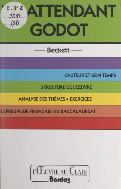 En attendant Godot, Beckett - Philippe Zard - (Bordas) réédition numérique FeniXX