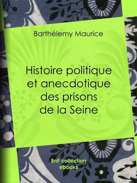 Histoire politique et anecdotique des prisons de la Seine - Barthélemy Maurice - BnF collection ebooks