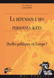 La dépendance des personnes âgées