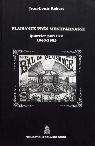 Plaisance près Montparnasse - Jean-Louis Robert - Éditions de la Sorbonne