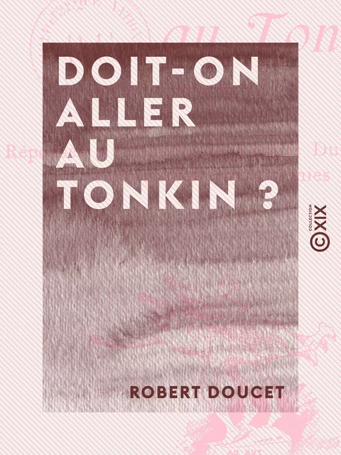 Doit-on aller au Tonkin ? - Réponses à l'enquête du Comité Dupleix sur l'émigration aux colonies - Robert Doucet - Collection XIX