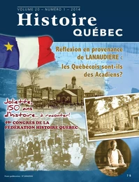 Histoire Québec. Vol. 20 No. 1,  2014