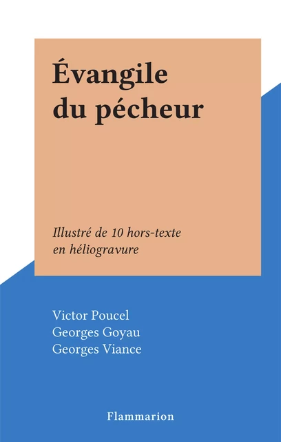 Évangile du pécheur - Victor Poucel - Flammarion (réédition numérique FeniXX)