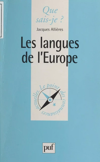 Les langues de l'Europe - Jacques Allières - (Presses universitaires de France) réédition numérique FeniXX