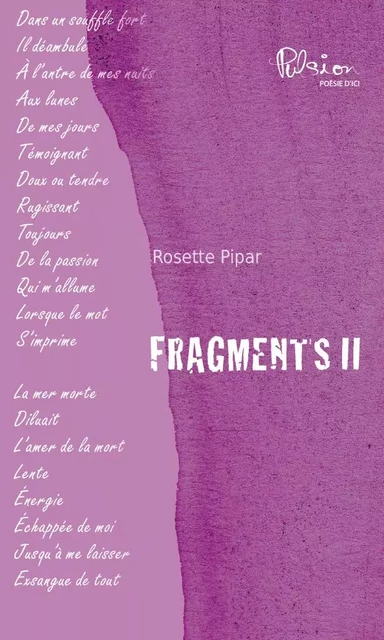 Fragments II - Rosette Pipar - Salamandre d'art