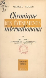 Chronique des événements internationaux (2)