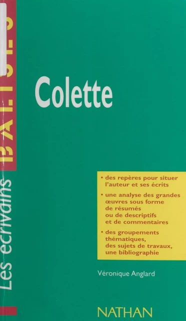 Colette - Véronique Bartoli-Anglard - (Nathan) réédition numérique FeniXX