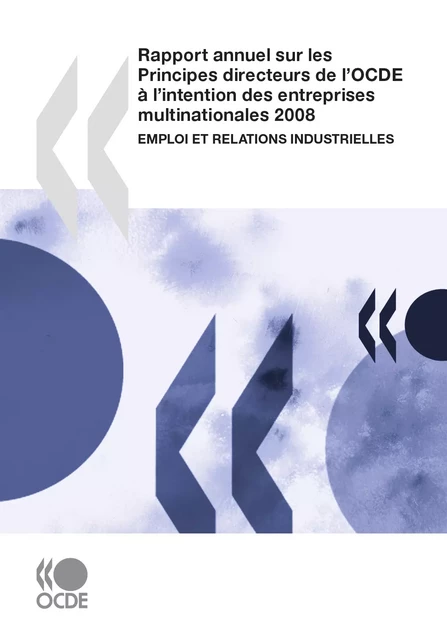 Rapport annuel sur les Principes directeurs de l’OCDE à l’intention des entreprises multinationales 2008 -  Collectif - OECD