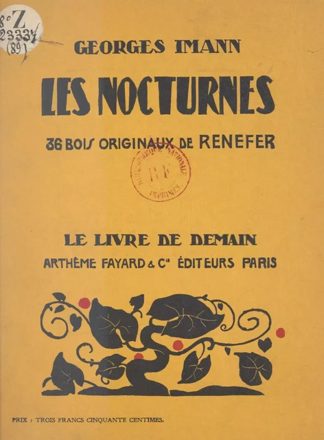 Les nocturnes - Georges Imann-Gigandet - (Fayard) réédition numérique FeniXX