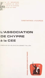 L'association de Chypre à la CEE