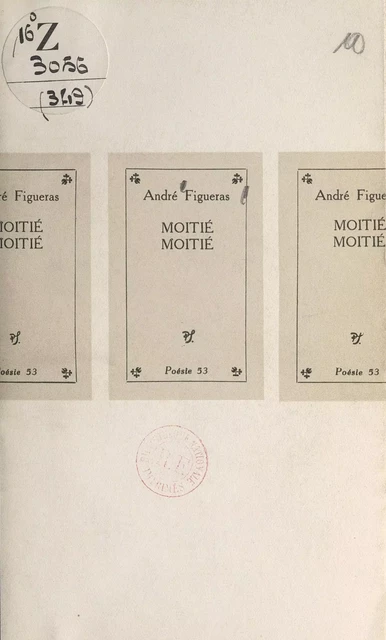 Moitié, moitié - André Figueras - (Seghers) réédition numérique FeniXX