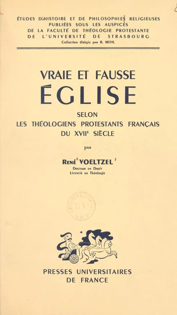 Vraie et fausse Église - René Voeltzel - (Presses universitaires de France) réédition numérique FeniXX