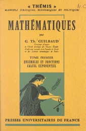 Mathématiques (1) : ensembles et fonctions, calcul exponentiel