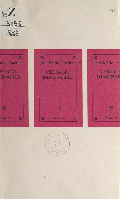 Messages imaginaires - Jean-Marie Andrieu - (Seghers) réédition numérique FeniXX