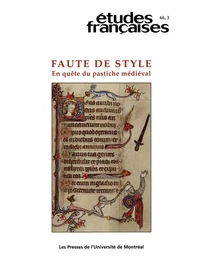 Études françaises. Volume 46, numéro 3, 2010