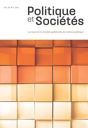 Politique et Sociétés. Vol. 34 No. 2,  2015