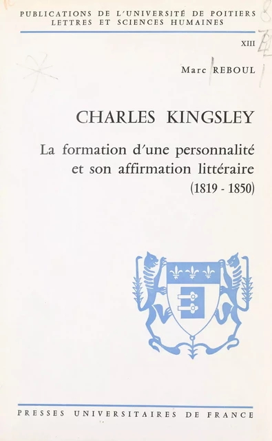 Charles Kingsley - Marc Reboul - (Presses universitaires de France) réédition numérique FeniXX