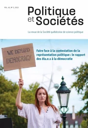 Politique et Sociétés. Vol. 41 No. 2,  2022