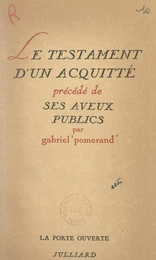 Le testament d'un acquitté