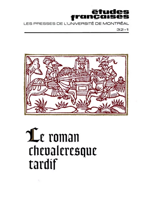 Études françaises. Volume 32, numéro 1, printemps 1996 - JEAN-PHILIPPE BEAULIEU, Peter F. Dembowski, Michel Stanesco, Marian Rothstein, Voichita Sasu, Pierre Servet, Diane Desrosiers-Bonin, Mawy Bouchard, Lise Morin, Claude Brévot Dromzée - Les Presses de l’Université de Montréal - Études françaises