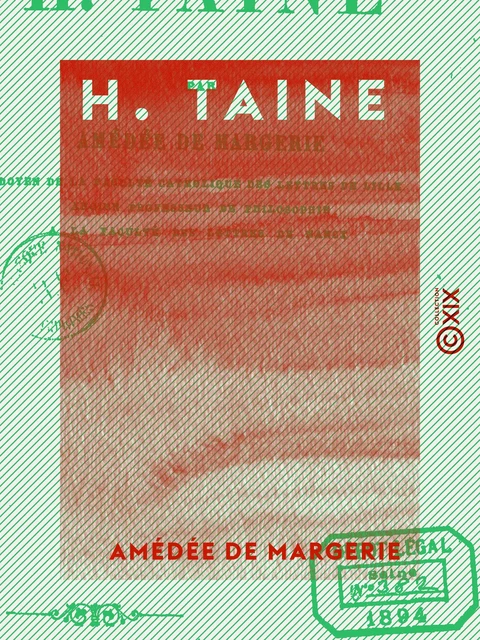 H. Taine - Amédée de Margerie - Collection XIX