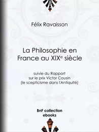 La Philosophie en France au XIXe siècle