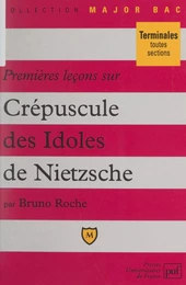 Premières leçons sur Crépuscule des idoles, de Nietzsche