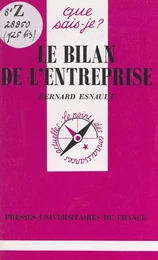 Le bilan de l'entreprise