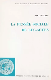 La pensée sociale de Luc-Actes