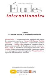 Études internationales. Volume 48 numéro 2, printemps 2017