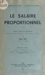 Le salaire proportionnel