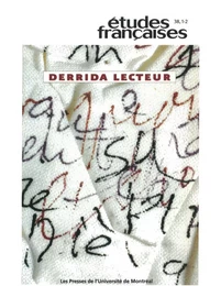 Études françaises. Volume 38, numéros 1-2, 2002