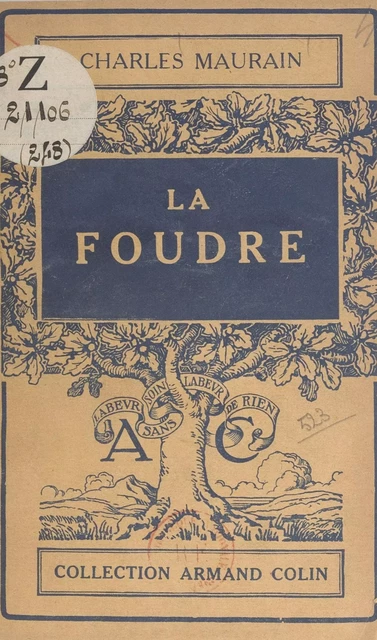 La foudre - Charles Maurain - Armand Colin (réédition numérique FeniXX)