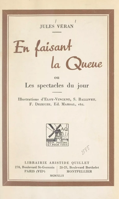 En faisant la queue - Jules Véran - Hachette (réédition numérique FeniXX)