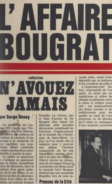 L'affaire Bougrat - Serge Douay - (Presses de la Cité) réédition numérique FeniXX