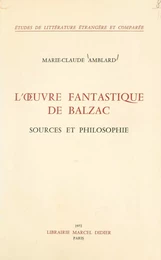 L'œuvre fantastique de Balzac